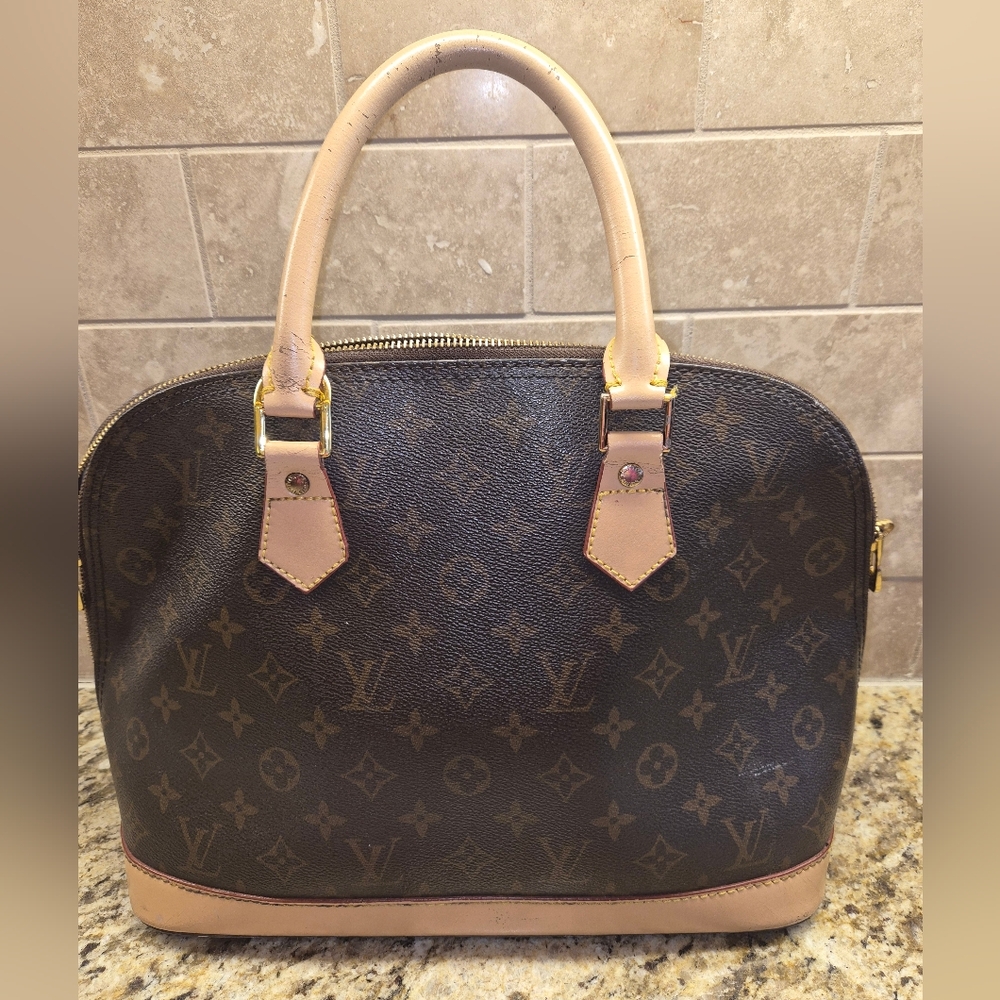 Louis Vuitton Monogram ALMA PM Purse in Brown and Tan